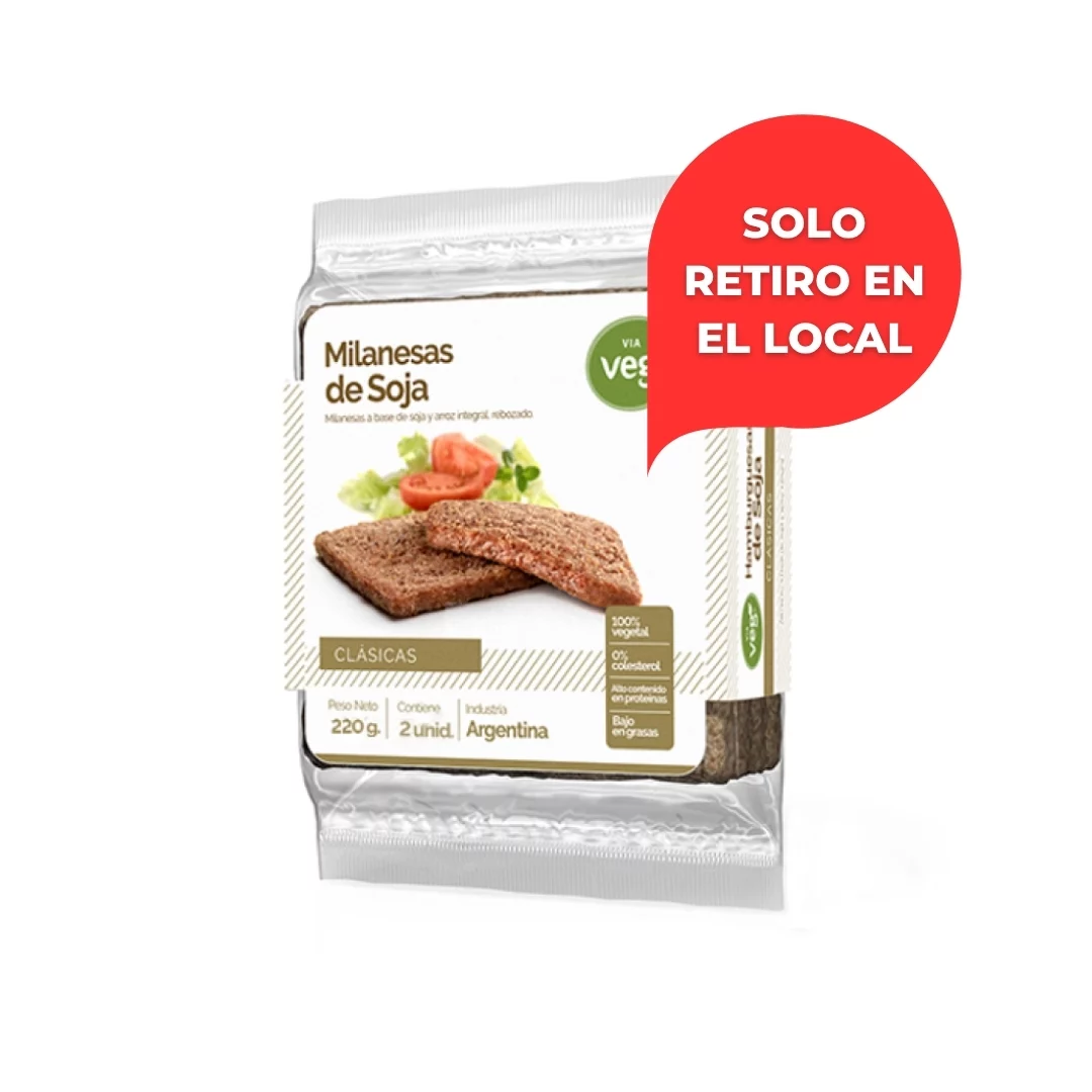 VIA VEG - Milanesas de soja clasicas x 220g (2un) SIN TACC