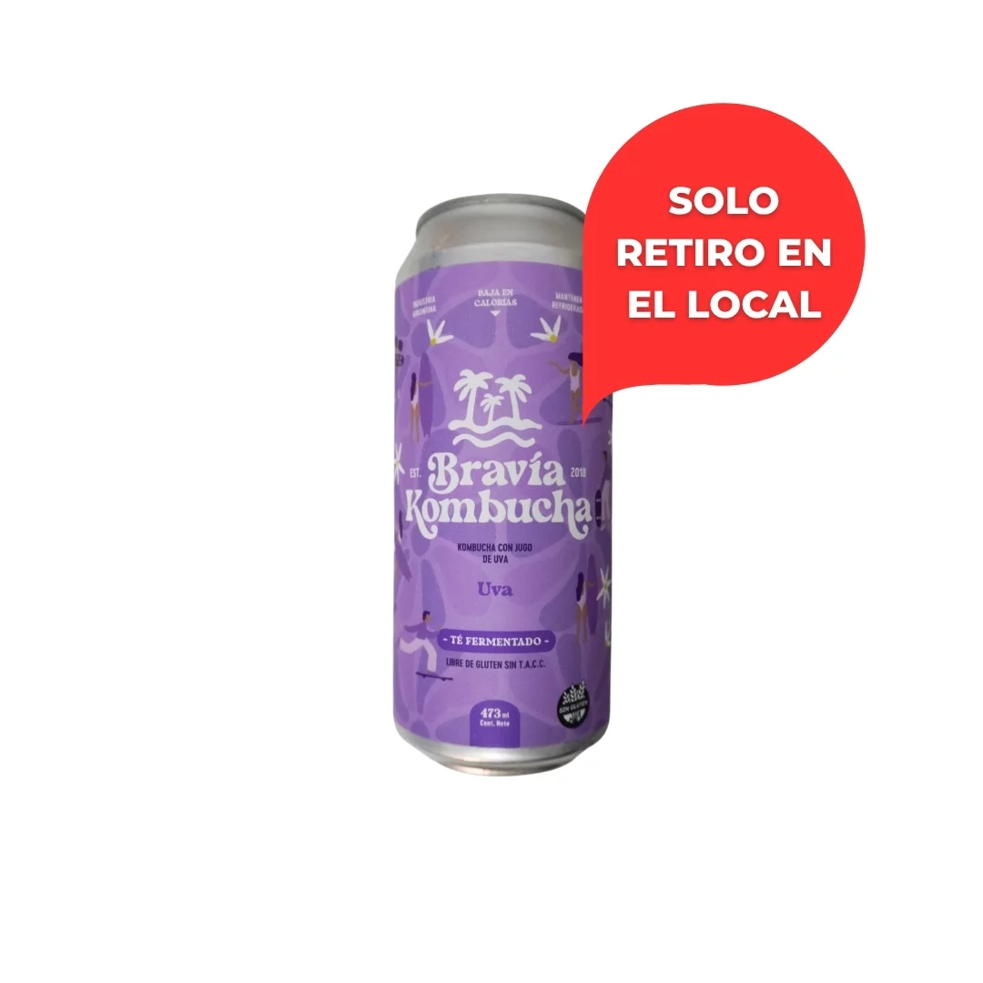 BRAVIA KOMBUCHA - con jugo de uva x 473 ml