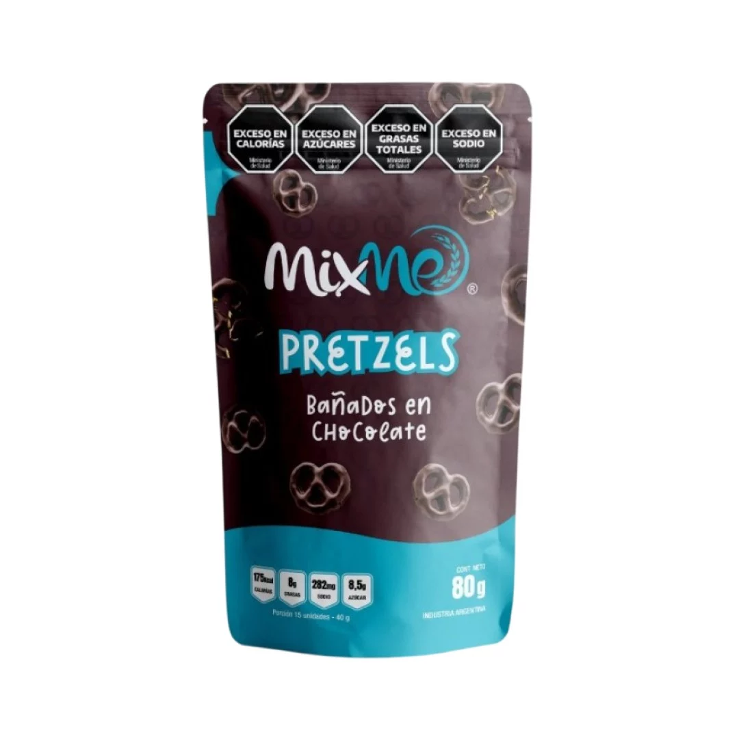 MIXME - Pretzels bañados en chocolate x 80g Doypack
