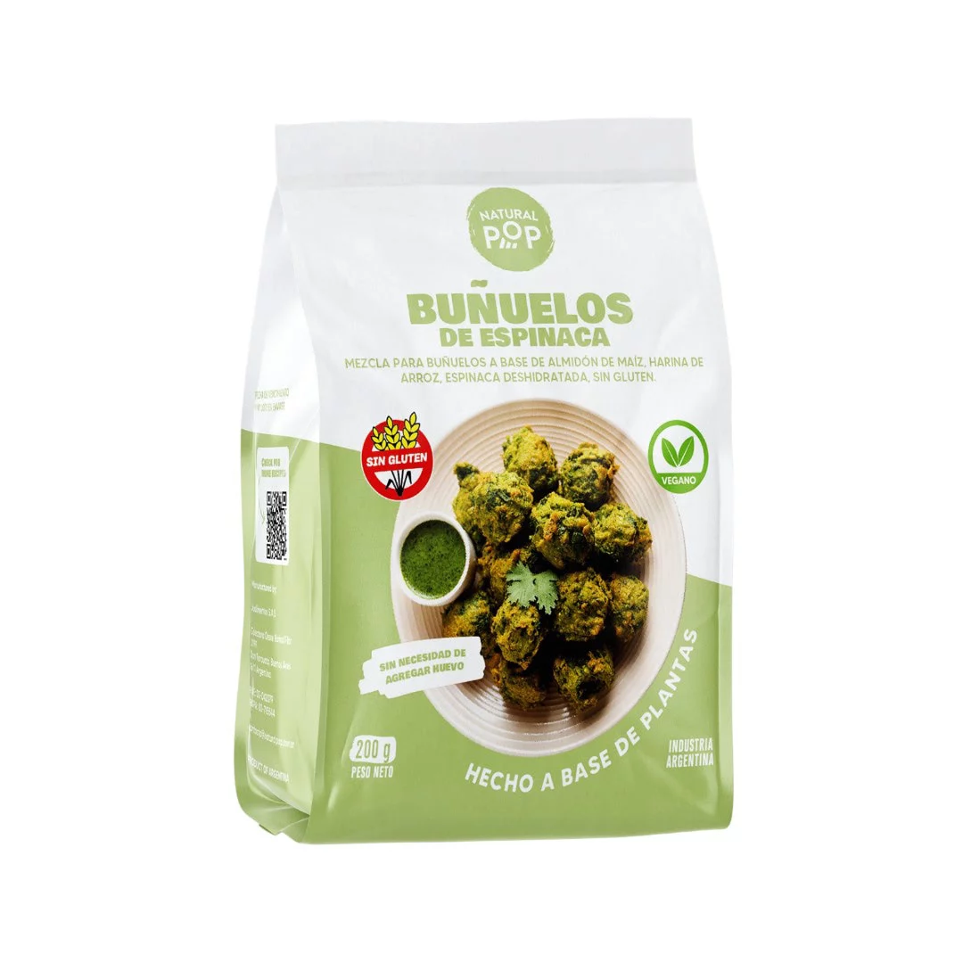 NATURAL POP - Premezcla buñuelos de espinaca x 200g