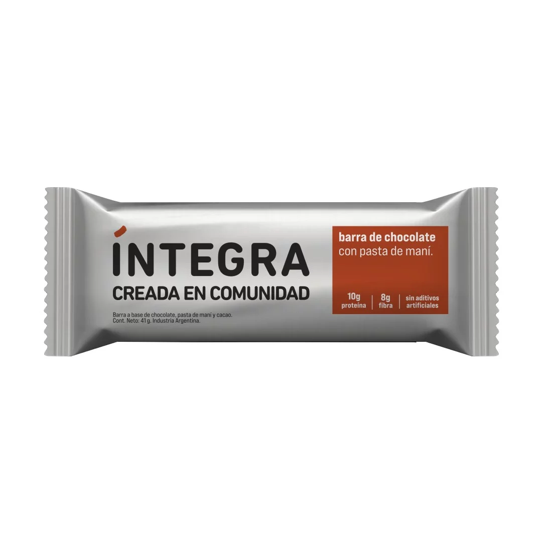 INTEGRA - Barra de chocolate - Pasta de maní x 41g