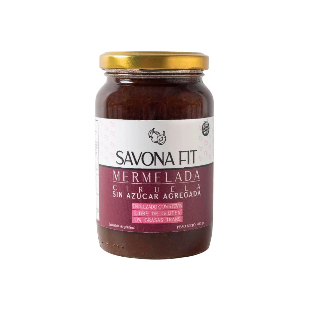 SAVONA FIT - Mermelada de ciruela con stevia x 400g SIN AZUCAR