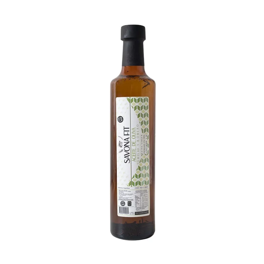 SAVONA FIT - Aceite de oliva extra virgen sabor tomillo y romero x 500ml