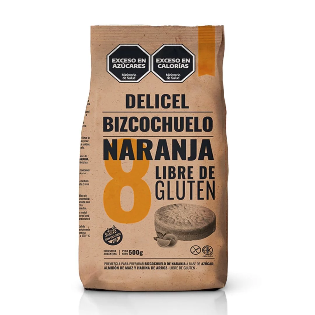 DELICEL - Premezcla bizcochuelo de naranja x 500g