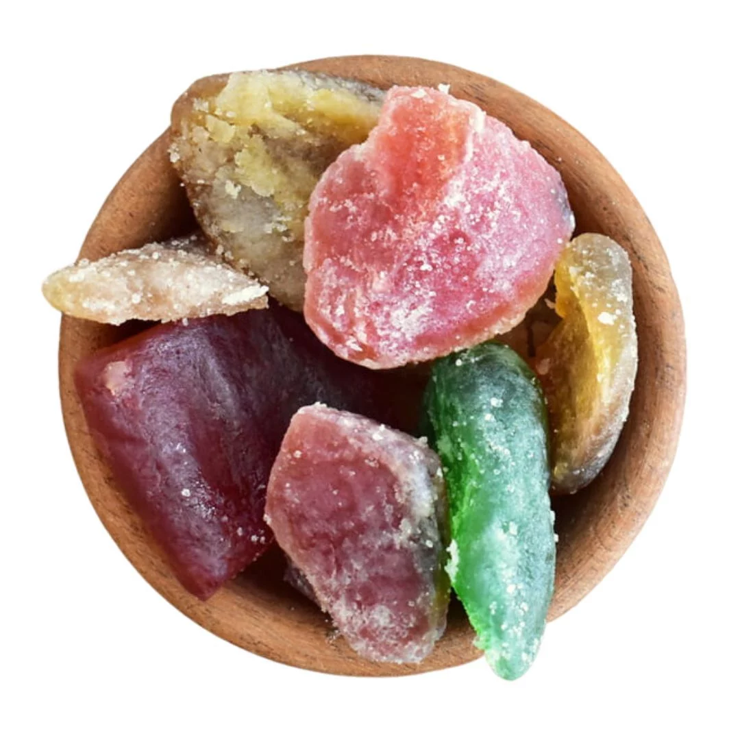 Fruta glaseada surtida