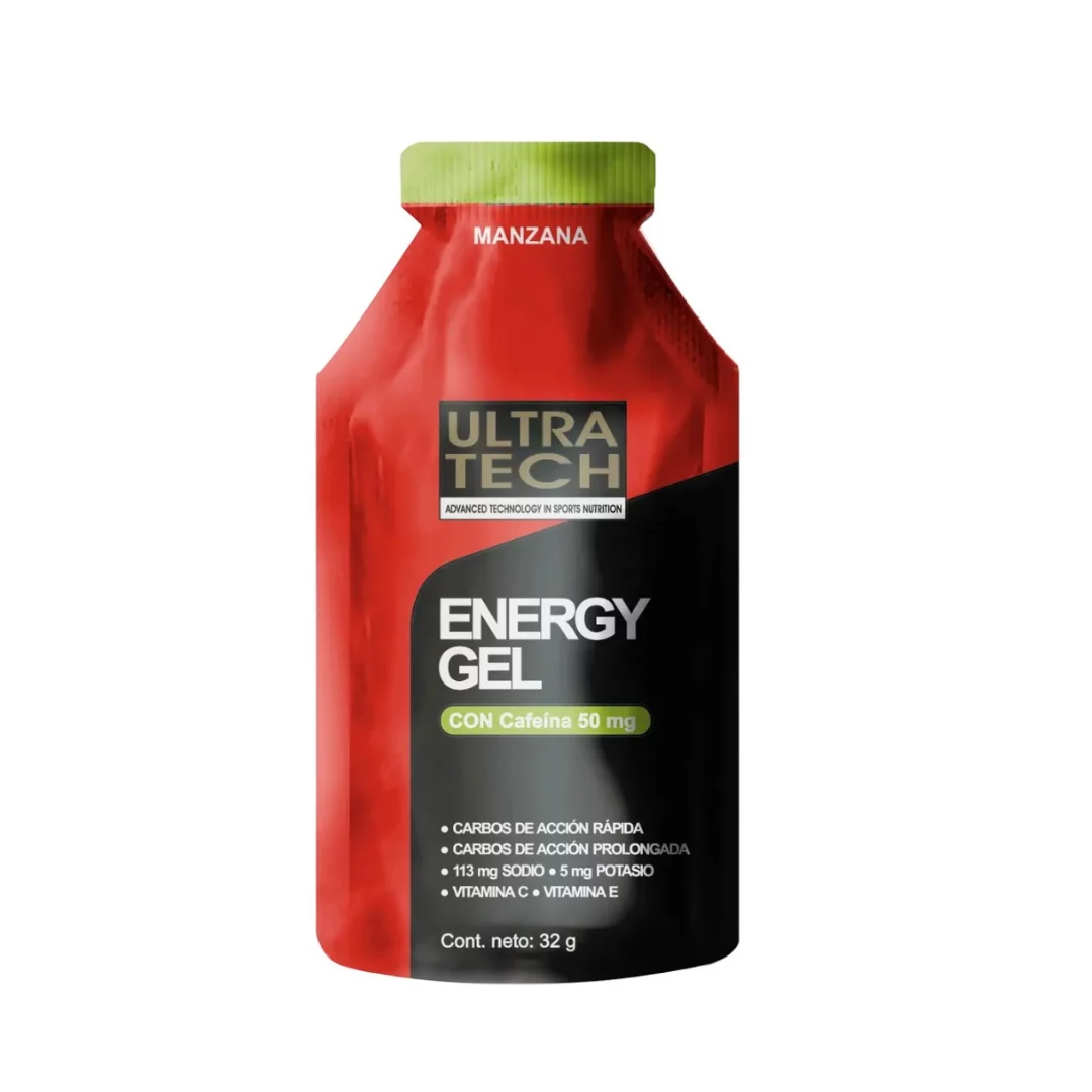 ULTRA TECH - Energy gel con Cafeina - Manzana x 32g
