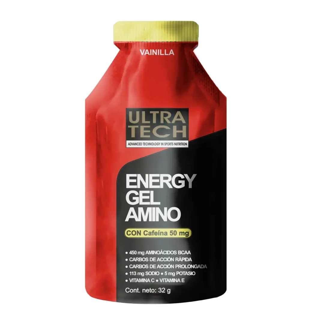 ULTRA TECH - Energy gel Amino con Cafeina - Vainilla x 32g