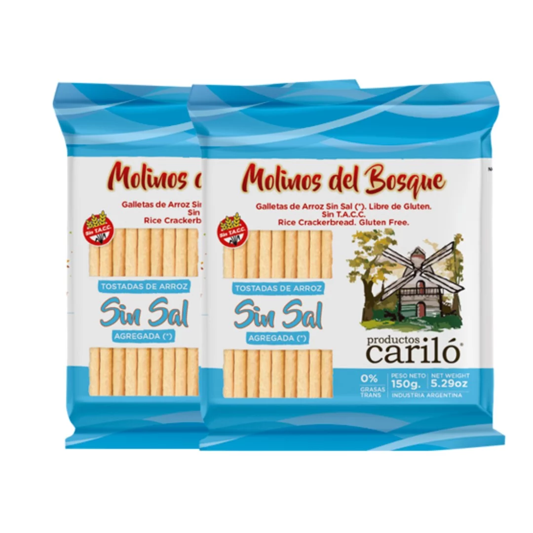 CARILO - Galletas de arroz x 150g SIN SAL