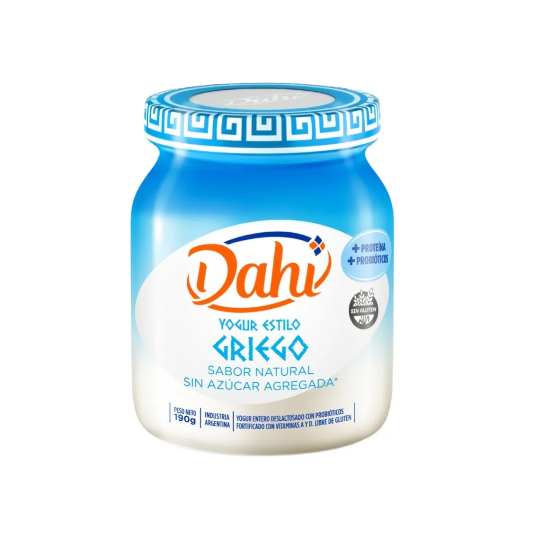DAHI - Yogur estilo griego natural SIN AZUCAR x 190g