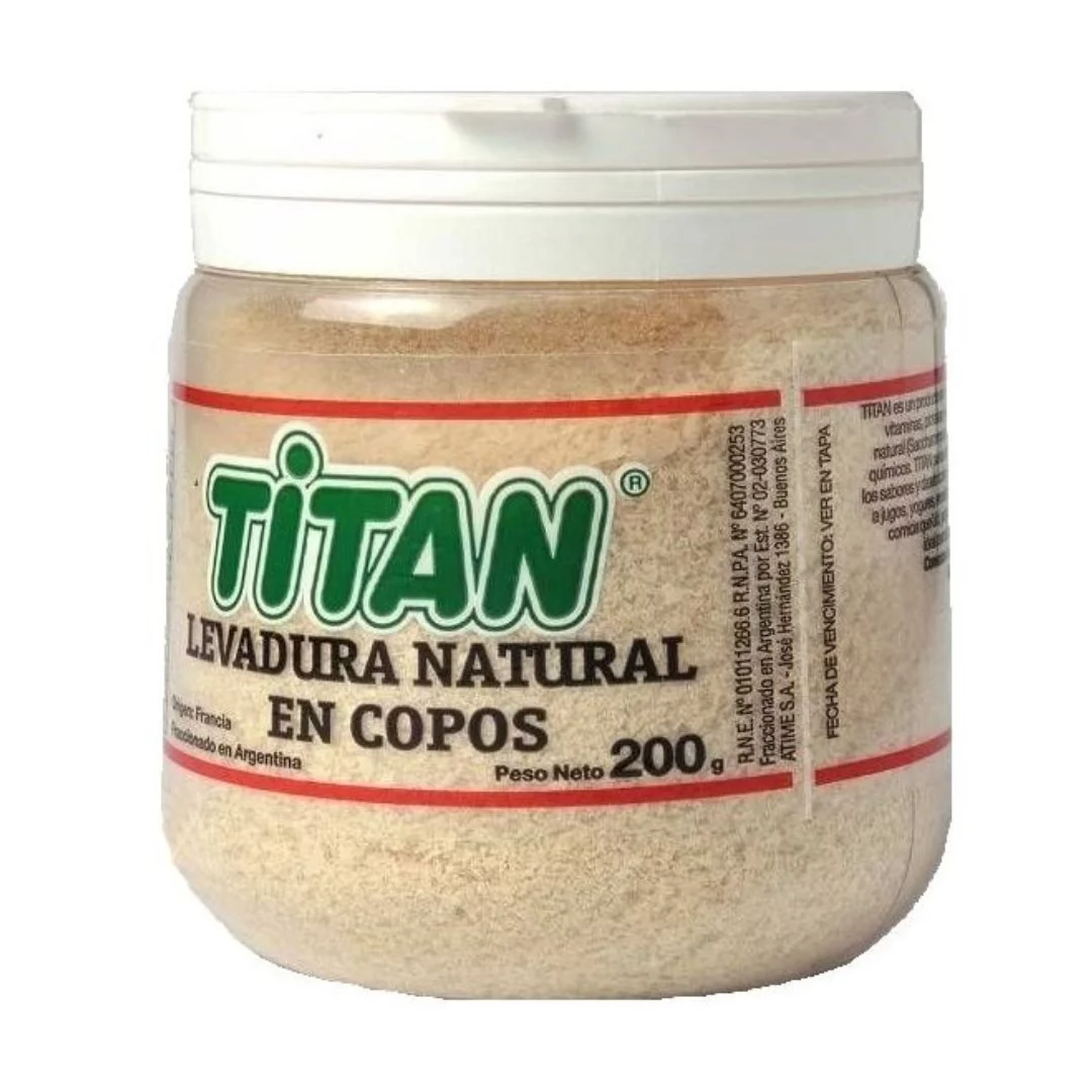 TITAN - Levadura natural en copos sin gluten x 200g