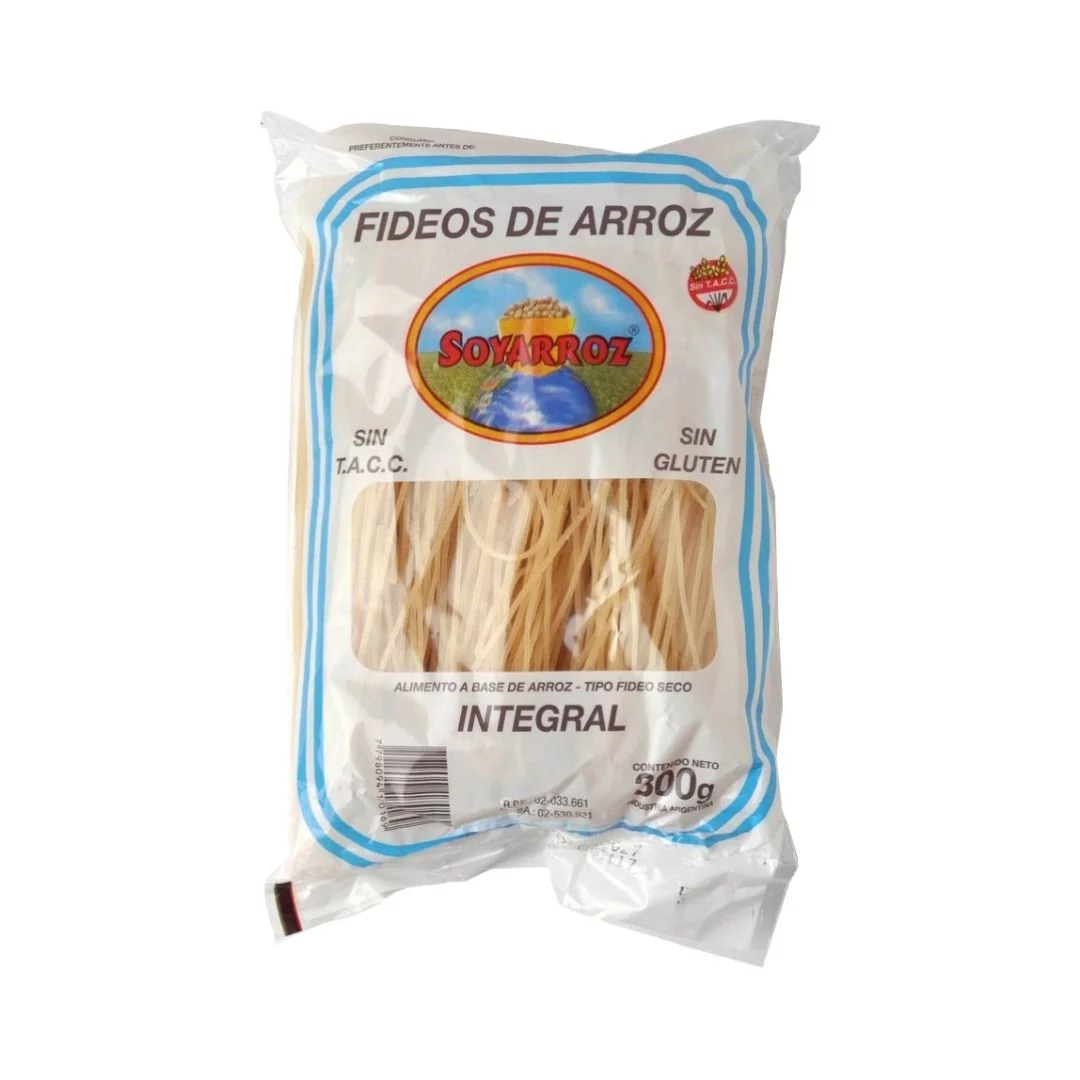 SOYARROZ - Fideos de arroz integral x 300g