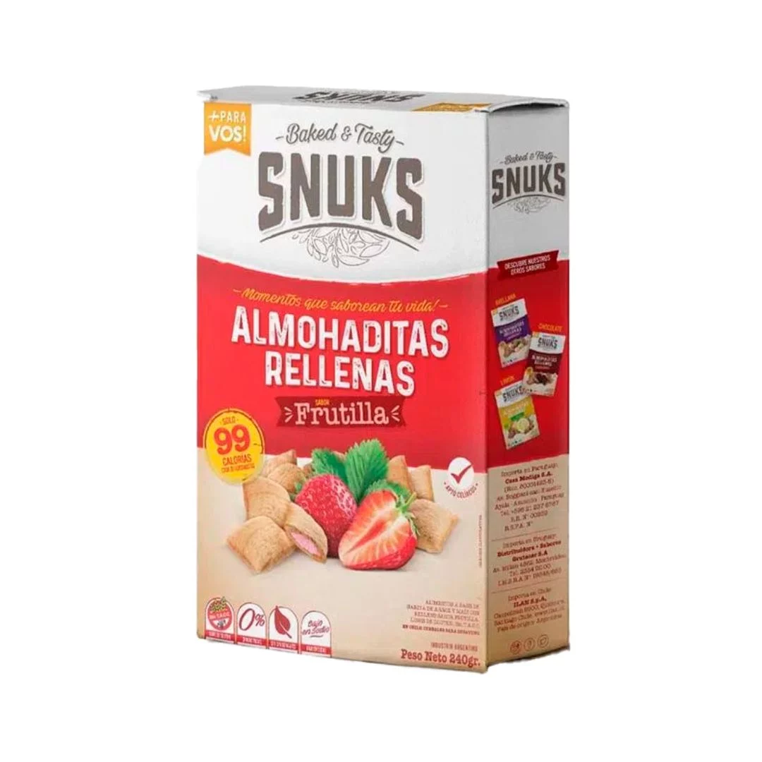 LASFOR - Almohaditas Snuks frutilla en caja x 240g SIN TACC