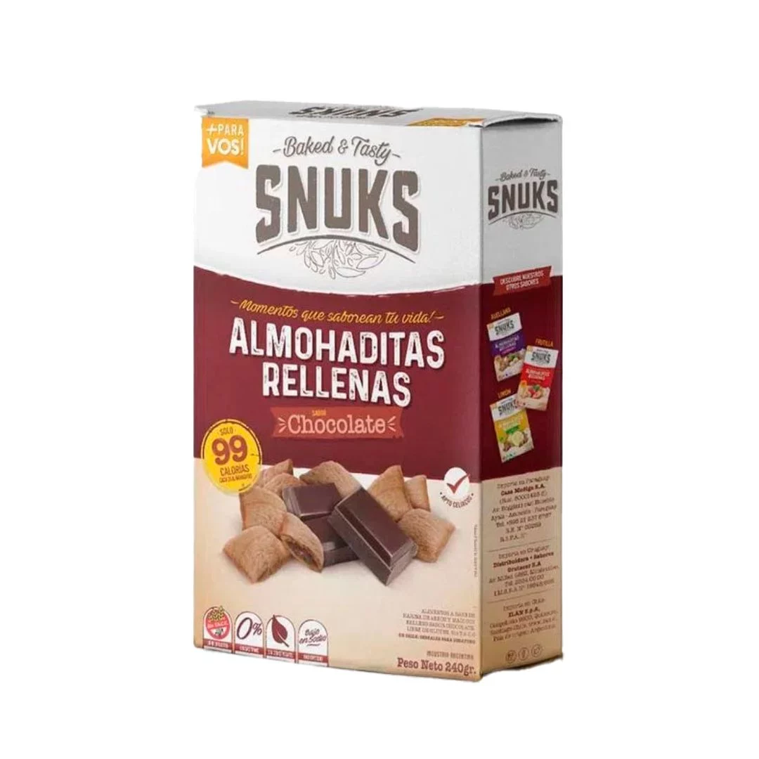 LASFOR - Almohaditas Snuks chocolate en caja x 240g SIN TACC