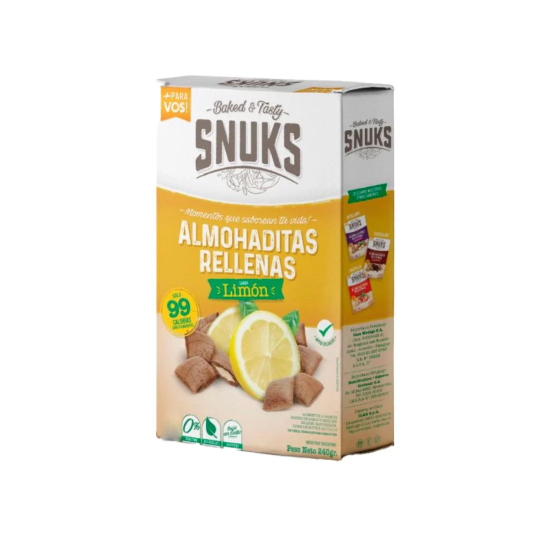 LASFOR - Almohaditas Snuks limon en caja x 240g SIN TACC